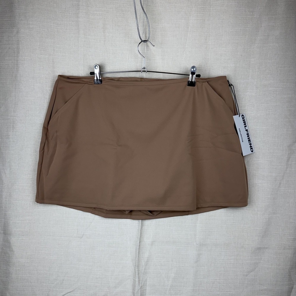 Girlfriend Collective‎ Skort Womens 4XL Brown Athletic Stretch Built In Shorts